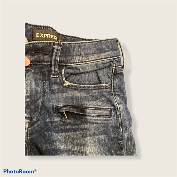 Express mid rise jean leggings size 0S - Picture 7 of 8